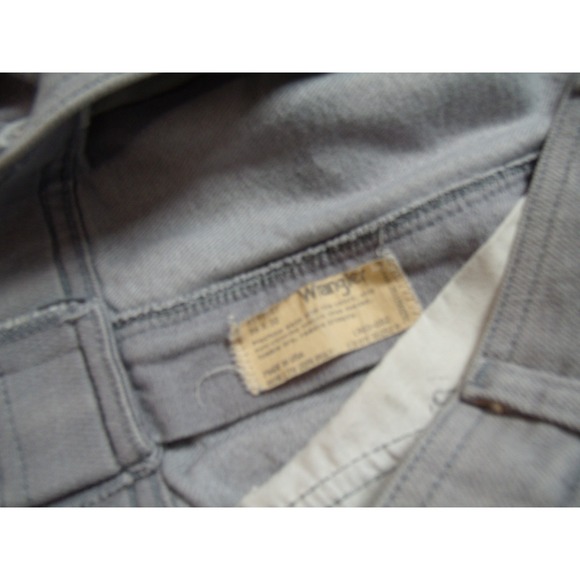 VINTAGE Wrangler Jeans Mens 36x29  Regular Straight Gray Made USA 80s - Picture 8 of 10